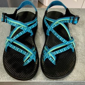 Blue/Green Chacos